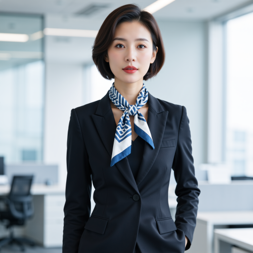 三十五岁左右女性头像,穿商务休闲装,市场营销专员形象,现代化办公环境,专业营销气质